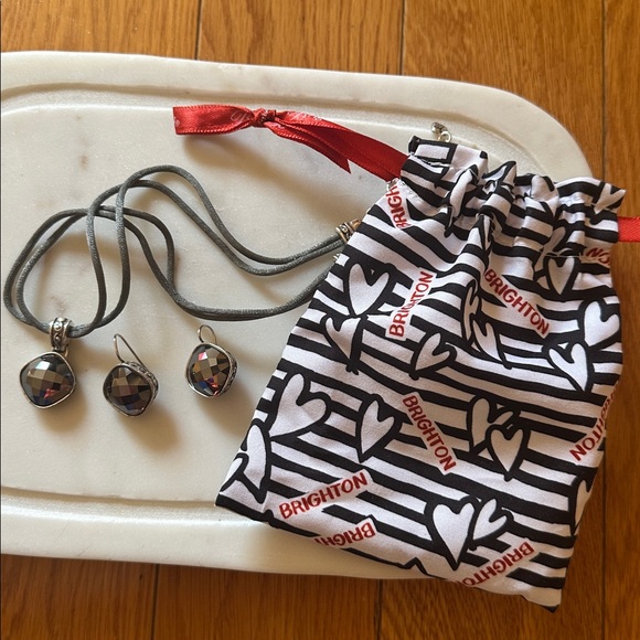 Brighton Black and Silver Necklace Set